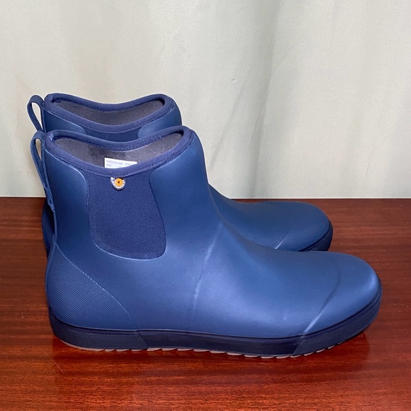 BOGS  Kicker Rain Chelsea Neo Rain Winter Boots  Navy Blue  Mens 14 NWOT - Picture 1 of 7